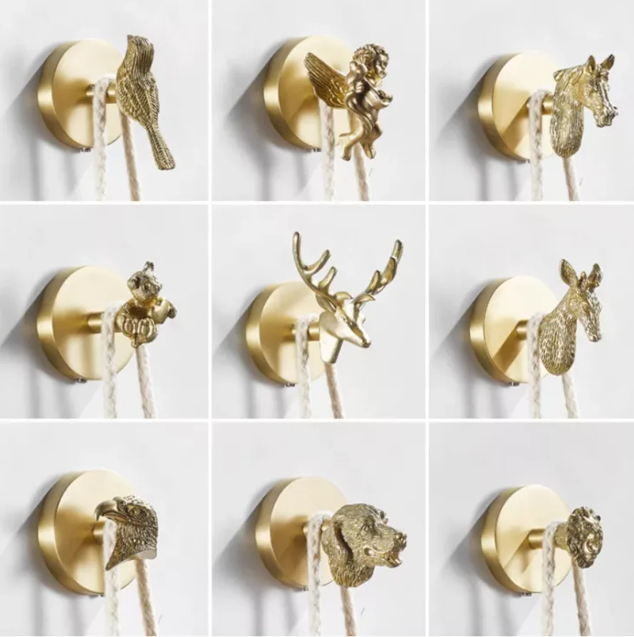 Animal brushed gold Brass coat hook creativity clothe hook towel hook bathroom hanger bathroom hardwares
Animal brushed gold Brass coat hook creativity clothe hook towel hook bathroom hanger bathroom hardwares