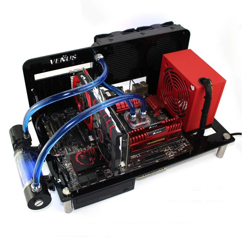 JUULASEN DIY Desktop Acrylic Rack Water Cooling ATX MATX Transparent Computer Towers Case Horizontal Main Chassis Box
JUULASEN DIY Desktop Acrylic Rack Water Cooling ATX MATX Transparent Computer Towers Case Horizontal Main Chassis Box