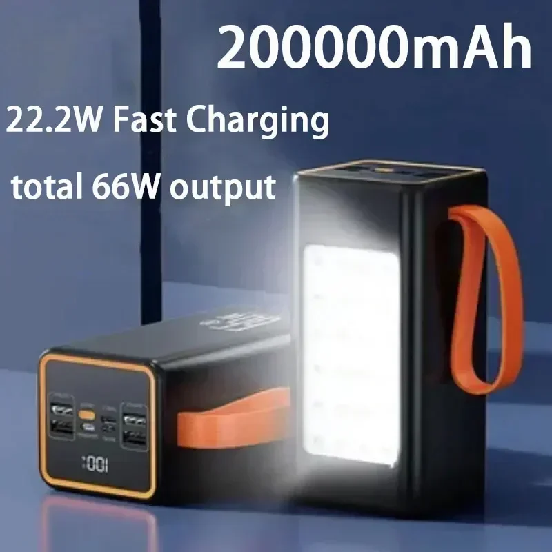 Внешний аккумулятор большой емкости PD20W, 66 Вт, 200000 мАч, портативное быстрое зарядное устройство, внешний аккумулятор для iPhone, Xiaomi, Samsung
Внешний аккумулятор большой емкости PD20W, 66 Вт, 200000 мАч, портативное быстрое зарядное устройство, внешний аккумулятор для iPhone, Xiaomi, Samsung