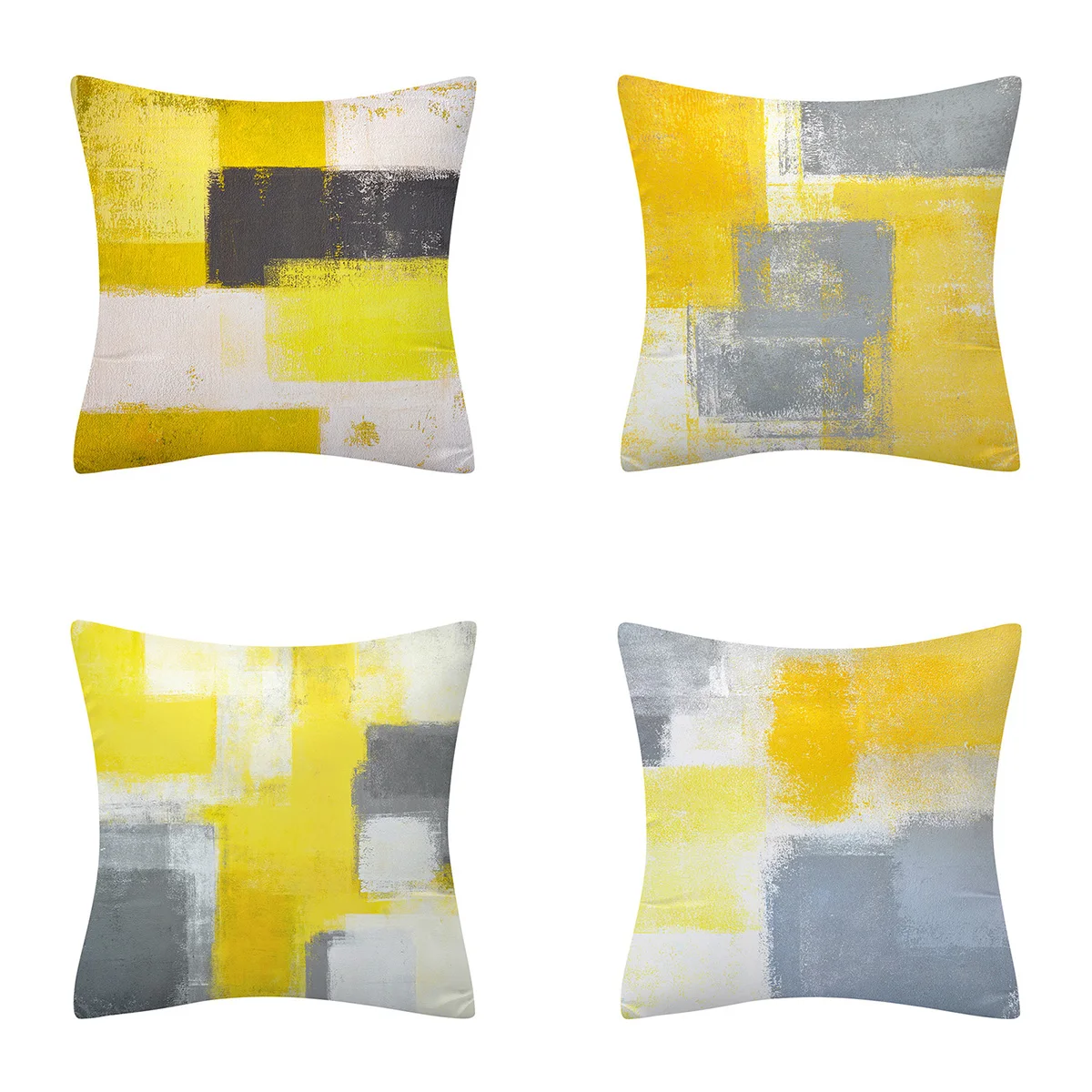 Yellow and Grey Art Artwork Contemporary Decorative Cushion Covers, Set of 4 Throw Pillow Cases, Sofa, Bedroom, Car Decor
Yellow and Grey Art Artwork Contemporary Decorative Cushion Covers, Set of 4 Throw Pillow Cases, Sofa, Bedroom, Car Decor