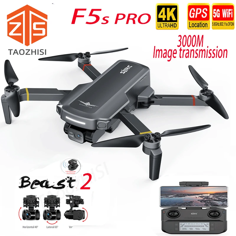 

New F5s PRO Drone with Camera HD 4K Profesional Drones EIS Brushless Motor 5G GPS FPV Dron 3KM Distance RC Quadcopter VS F11s