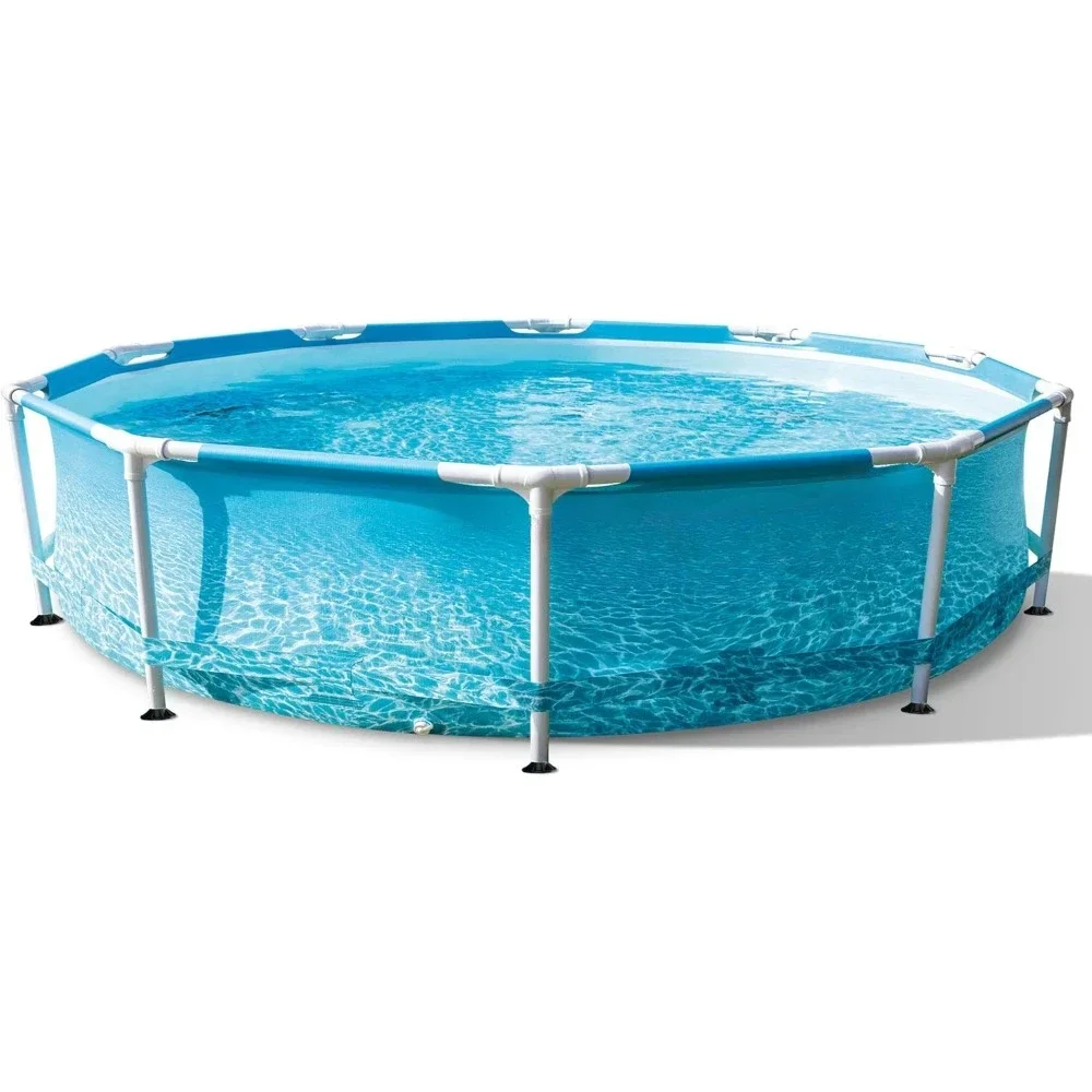 10 x 30 Inch Rust Resistant Steel Metal Frame Outdoor Backyard Above Ground Circular Beachside Swimming Pool with Filter Pump
10 x 30 Inch Rust Resistant Steel Metal Frame Outdoor Backyard Above Ground Circular Beachside Swimming Pool with Filter Pump