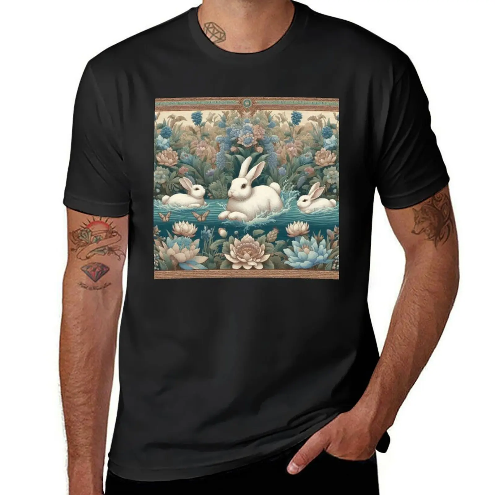White Bunnies Playing in the Flower Pond T-Shirt plus sizes blacks sublime graphics men clothes
White Bunnies Playing in the Flower Pond T-Shirt plus sizes blacks sublime graphics men clothes