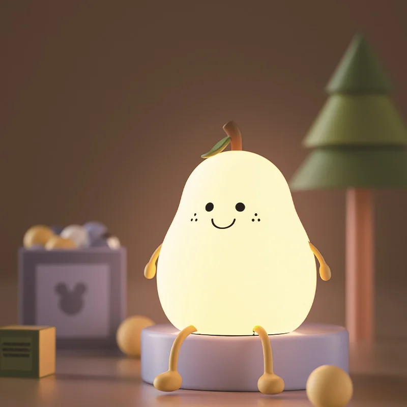 Cute Silicone Nursery Pear Lamp Tap Control Squishy Night Lamp USB Rechargeable Night Light For Kids Baby Toddler Bedside Lamp
Cute Silicone Nursery Pear Lamp Tap Control Squishy Night Lamp USB Rechargeable Night Light For Kids Baby Toddler Bedside Lamp