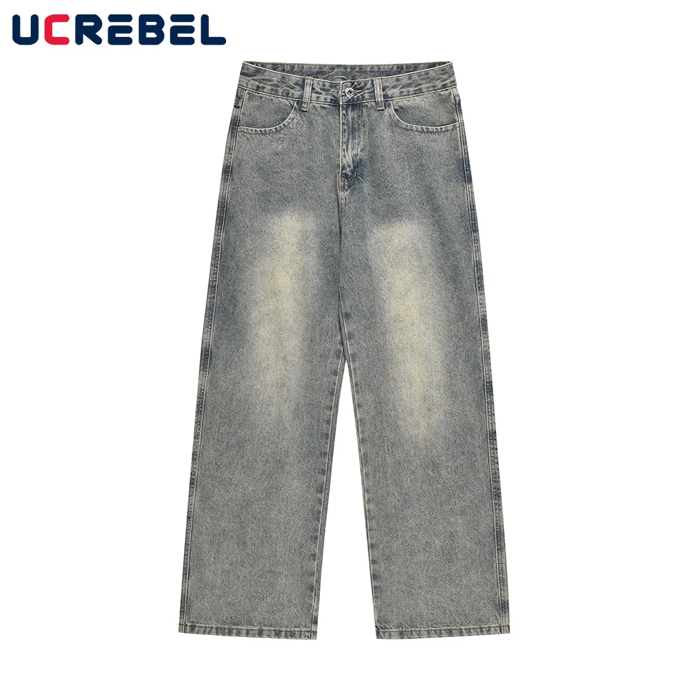 Straight Wide Leg Jeans Mens Washed Distressed High Street Casual Loose Denim Trousers Men
Straight Wide Leg Jeans Mens Washed Distressed High Street Casual Loose Denim Trousers Men