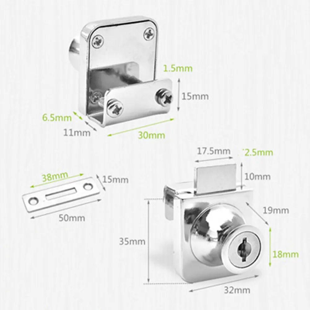 Wine Cabinet Locks Door Lock Metal For 5-8mm Glass Set Showcase Single/double Doors With 2 Pcs Keys Zinc Alloy
Wine Cabinet Locks Door Lock Metal For 5-8mm Glass Set Showcase Single/double Doors With 2 Pcs Keys Zinc Alloy