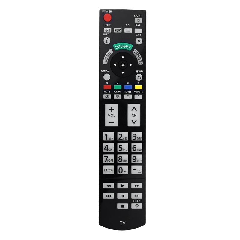 Replace N2QAYB000703 Remote For Panasonic TV TC-L42ET5 TC-P55VT50 TC-P50ST50 TC-L55ET5 TC-L55DT50 TC-L47ET5 TC-P55ST50
Replace N2QAYB000703 Remote For Panasonic TV TC-L42ET5 TC-P55VT50 TC-P50ST50 TC-L55ET5 TC-L55DT50 TC-L47ET5 TC-P55ST50