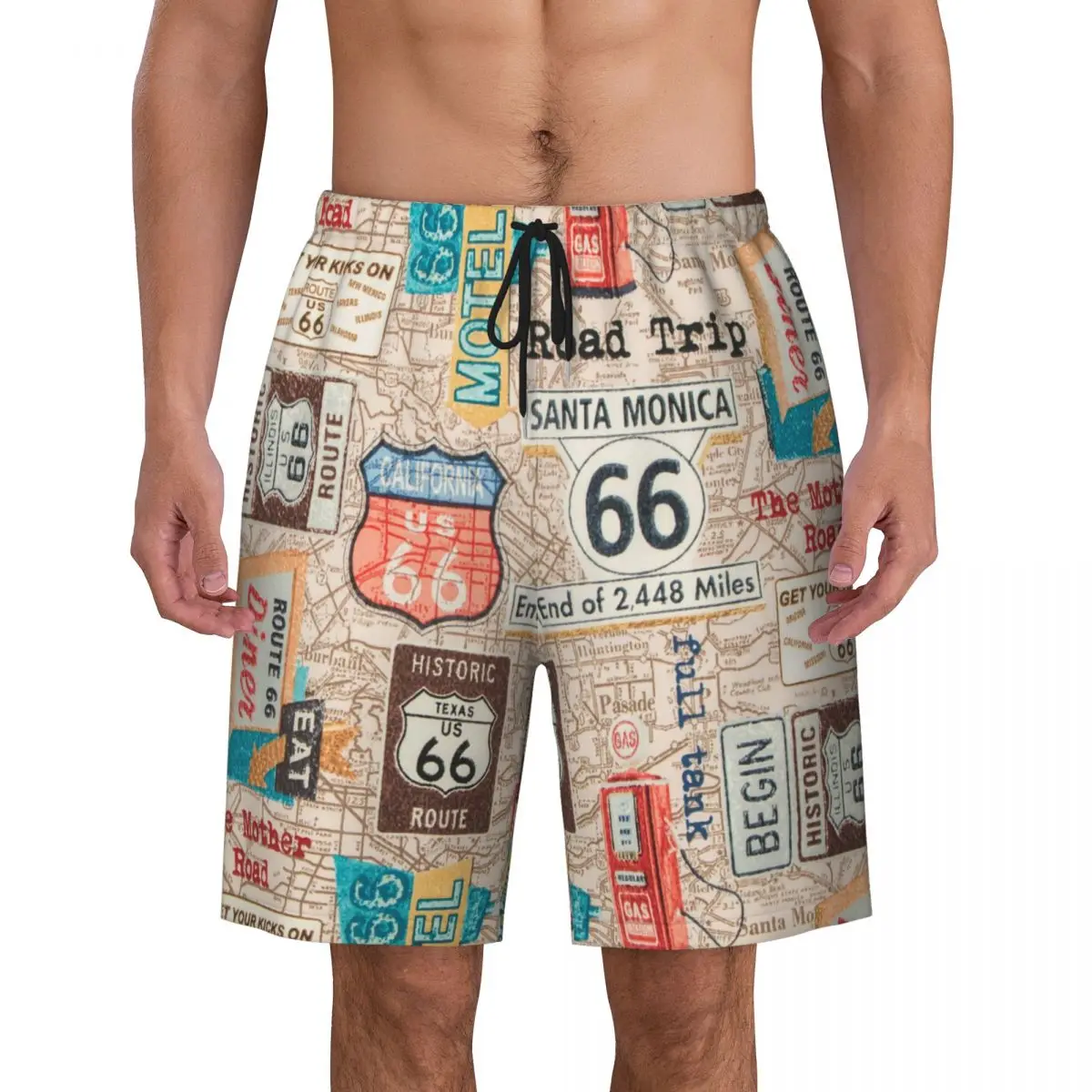 Vintage Route 66 Print Men Swim Trunks Quick Dry Beachwear Beach Board Shorts USA Highways Map Boardshorts
Vintage Route 66 Print Men Swim Trunks Quick Dry Beachwear Beach Board Shorts USA Highways Map Boardshorts