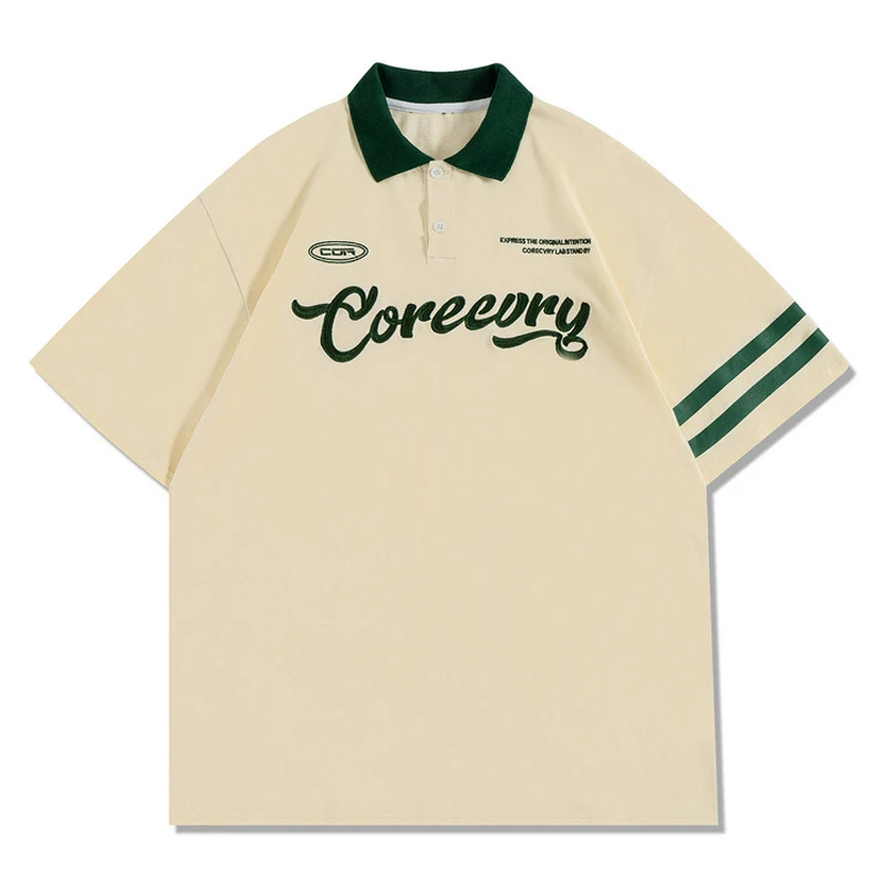 Hip Hop Tshirt Men Retro Patchwork Letter Embroidery Polo Shirt Streetwear 2022 Summer Casual Cotton Button Polo Shirt Men Tops
Hip Hop Tshirt Men Retro Patchwork Letter Embroidery Polo Shirt Streetwear 2022 Summer Casual Cotton Button Polo Shirt Men Tops