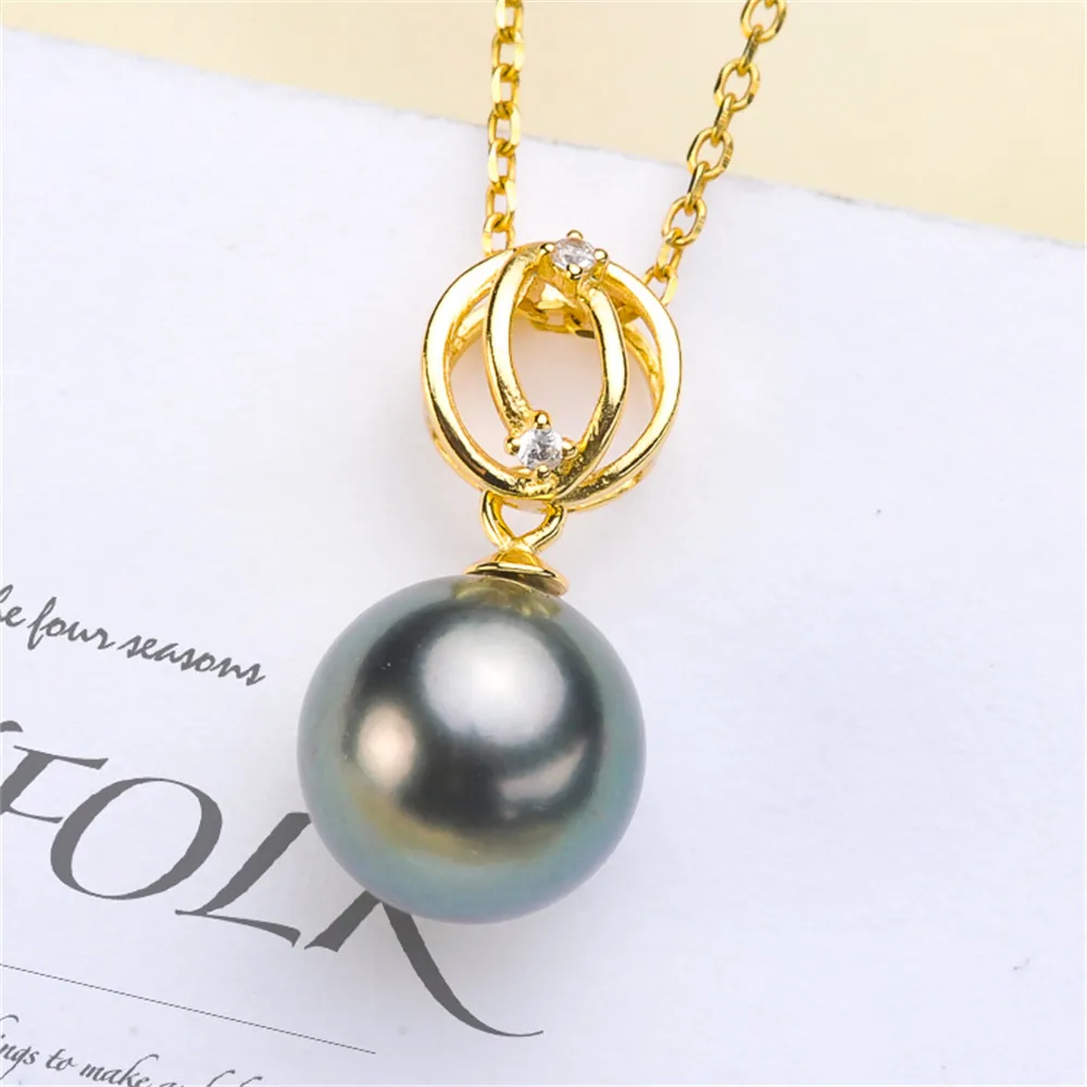DIY Pearl Accessories S925 Sterling Silver Natural Pearl Jade Exquisite Pendant with 8-12mm Round Oval Beads
DIY Pearl Accessories S925 Sterling Silver Natural Pearl Jade Exquisite Pendant with 8-12mm Round Oval Beads