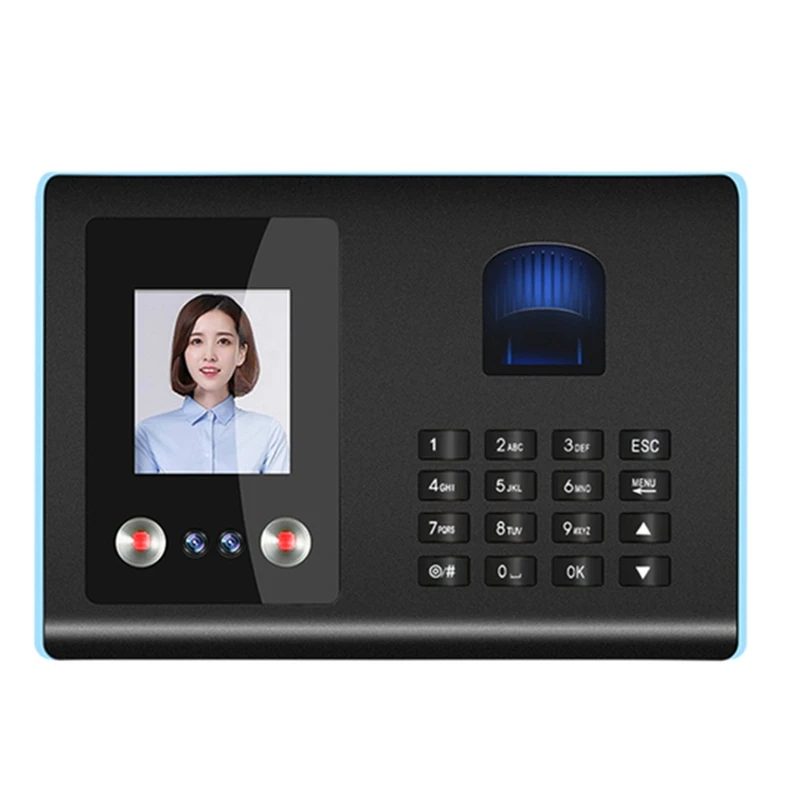 

Smart Attendance Machine Face Fingerprint Password Checking-In Recorder For Employees Voice Prompt Durable Easy To Use UK Plug