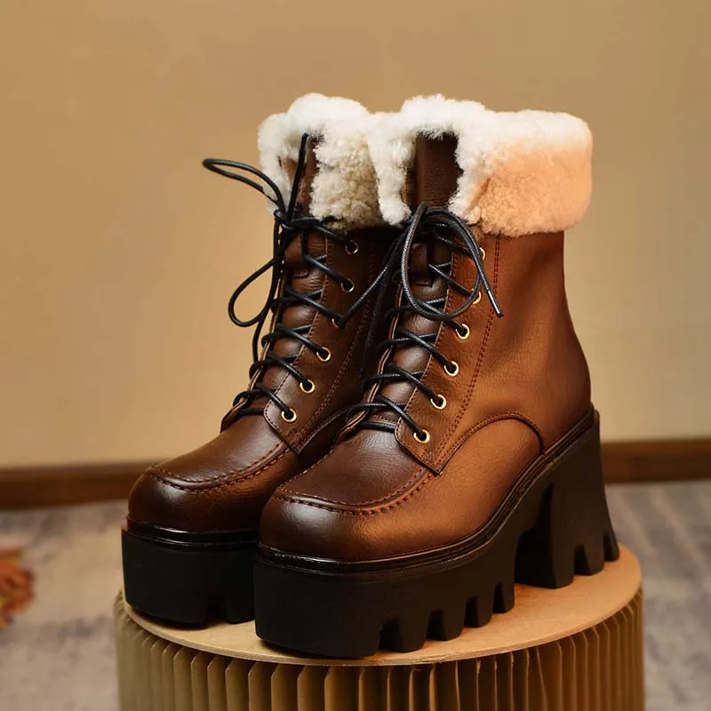 2022 European winter boots natural leather warm snow boots 22-24.5cm Fur one cowhide+wool mid-calf boots lace up Woolen boots
2022 European winter boots natural leather warm snow boots 22-24.5cm Fur one cowhide+wool mid-calf boots lace up Woolen boots