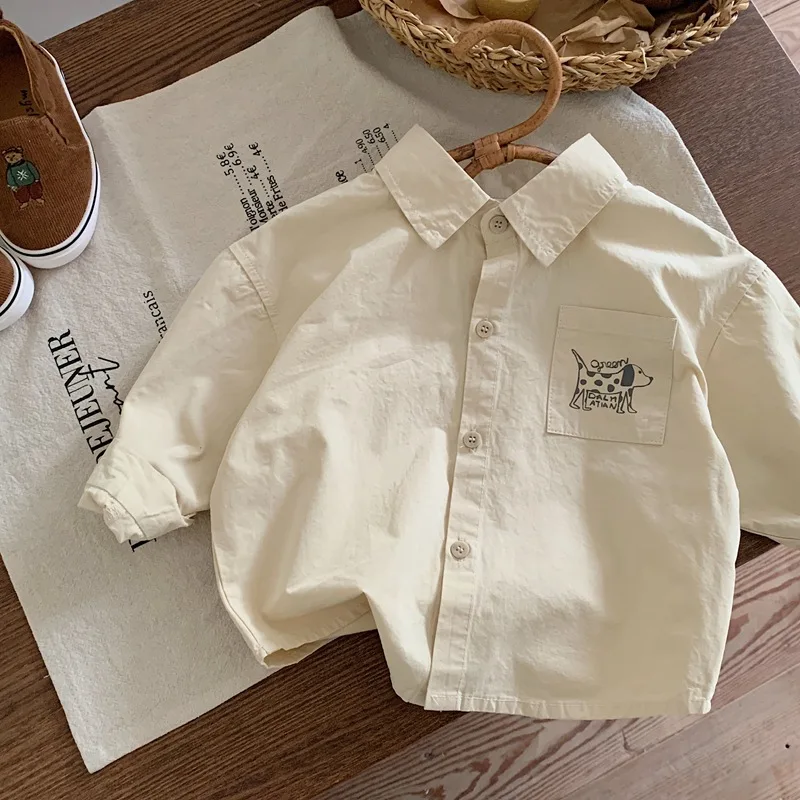 Autumn boys brief cotton shirts cartoon dog long sleeve shirt Kids turn-down collar casual Tops
Autumn boys brief cotton shirts cartoon dog long sleeve shirt Kids turn-down collar casual Tops