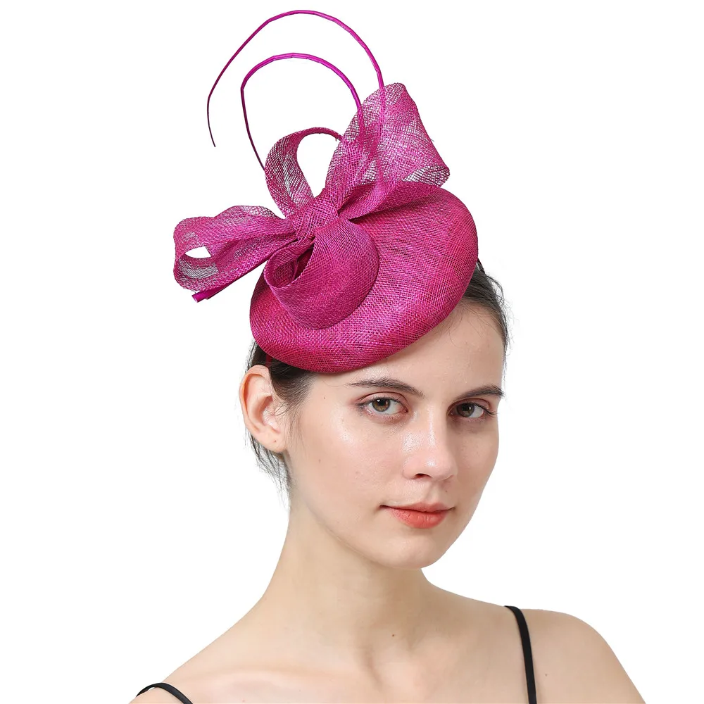 4-Layer Sinamay Nice Fascinators Hat Women Hair Clip Wedding Hair Accessories Church Formal Fedora Cap With Feather Flower
4-Layer Sinamay Nice Fascinators Hat Women Hair Clip Wedding Hair Accessories Church Formal Fedora Cap With Feather Flower