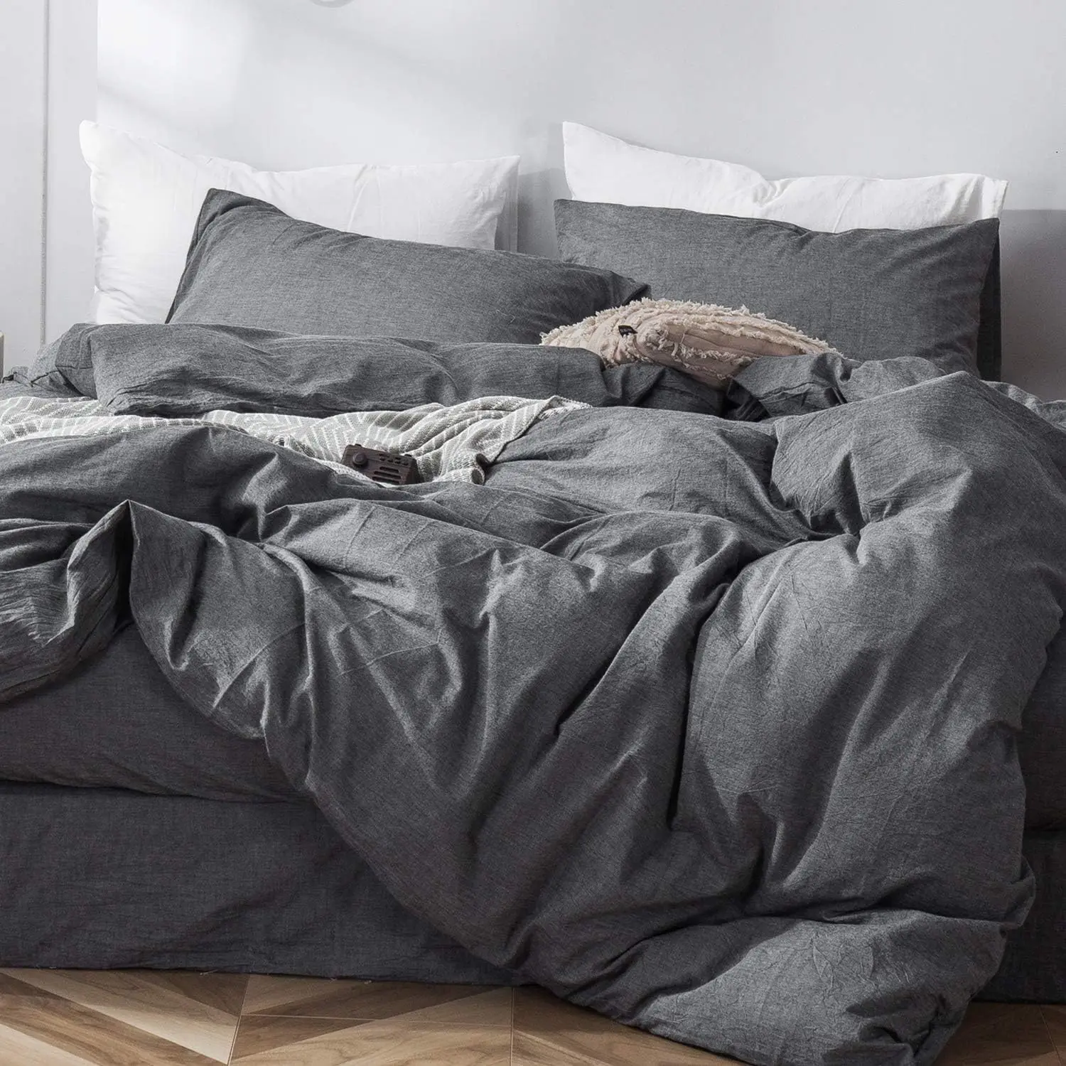 Bedding Duvet Cover Set 100% Washed Cotton Linen Like Textured Breathable Durable Soft Comfy (Tannish Linen Grey, Queen)
Bedding Duvet Cover Set 100% Washed Cotton Linen Like Textured Breathable Durable Soft Comfy (Tannish Linen Grey, Queen)