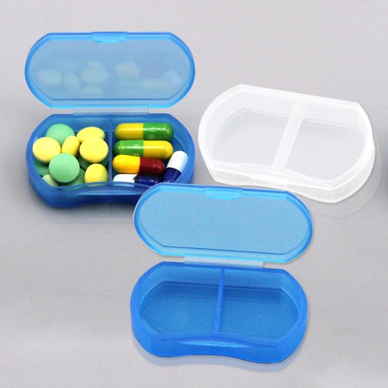 Mini Portable 2 Grids Pill Box Travel Medicine Organizer Container Plastic Medicine Small Storage Box Dustproof Pill's Dispenser 
Mini Portable 2 Grids Pill Box Travel Medicine Organizer Container Plastic Medicine Small Storage Box Dustproof Pill's Dispenser