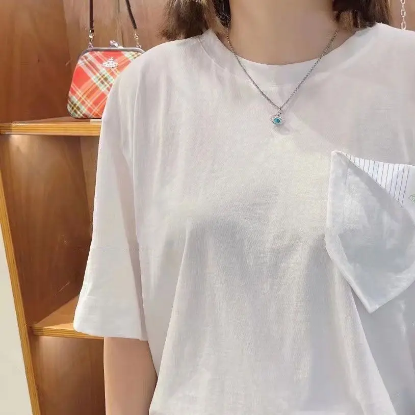 Women's pocket Embroidered T-Shirt o-neck casual loose tee lady short sleeve t-shirt tops
Women's pocket Embroidered T-Shirt o-neck casual loose tee lady short sleeve t-shirt tops