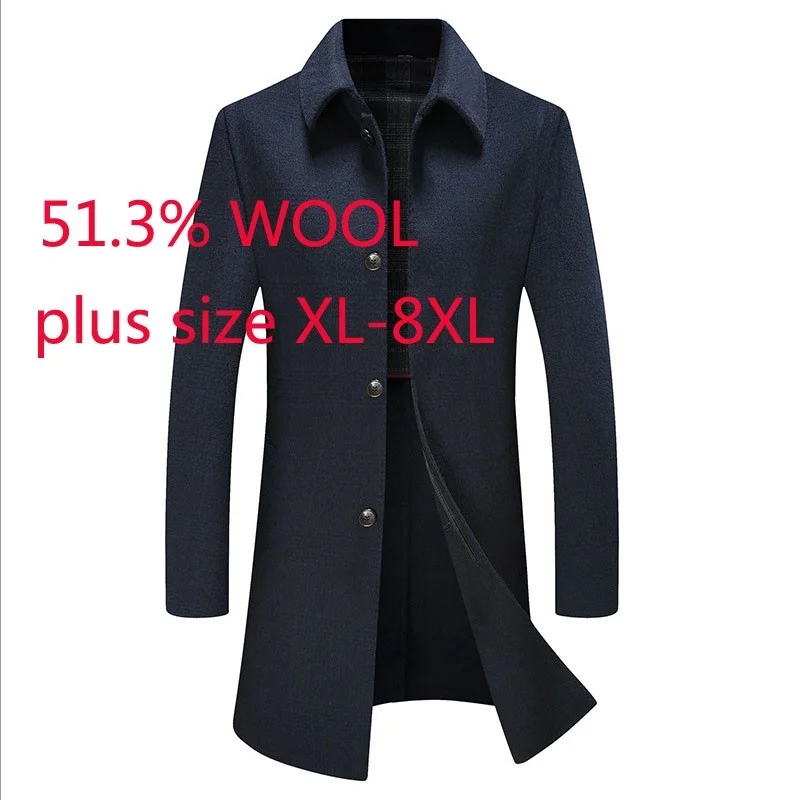 Large New Autumn Arrival Fashion Suepr Winter Men Long Double Tweed Sided Windbreaker Casual Thick Coat Plus Size XL-6XL 7XL 8XL 
Large New Autumn Arrival Fashion Suepr Winter Men Long Double Tweed Sided Windbreaker Casual Thick Coat Plus Size XL-6XL 7XL 8XL