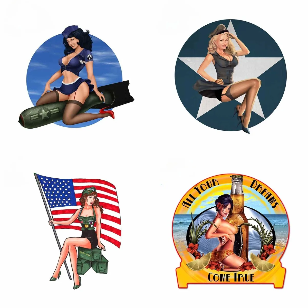 Air Force Brunette Pin Up Girl Car Decals Waterproof Personality Stickers Suitable For GTR EVO
Air Force Brunette Pin Up Girl Car Decals Waterproof Personality Stickers Suitable For GTR EVO