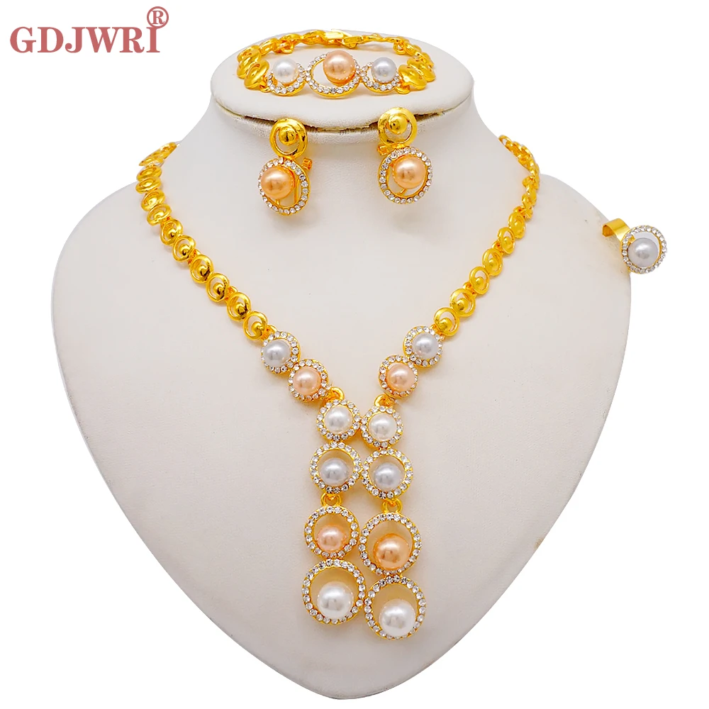 Luxury Gold Color Double Layered Necklace Jewelry Sets For Women African Water Drop Crystal Jewellery Indian Set Gifts 34 Mallzona S85e77687d8a144b09c3d422a7dbd32dbu Luxury Gold Color Double Layered Necklace Jewelry Sets For Women African Water Drop Crystal Jewellery Indian Set Gifts Mallzona