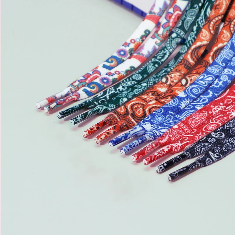

Парусиновые шнурки в виде цветка кешью Персонализированные Модные Цветные плоские шнурки 8 мм в виде цветка кешью