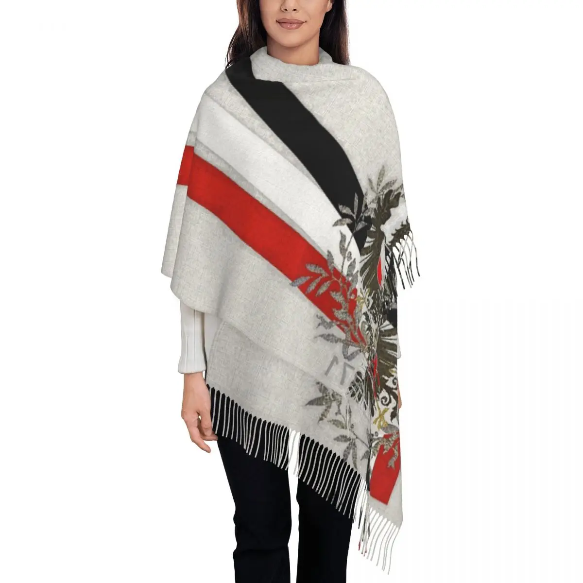 German Empire Eagle 1871 With Flag Colors Scarf Women Luxury Winter Shawl Wraps Emblem National Flag Tassel Wraps
German Empire Eagle 1871 With Flag Colors Scarf Women Luxury Winter Shawl Wraps Emblem National Flag Tassel Wraps
