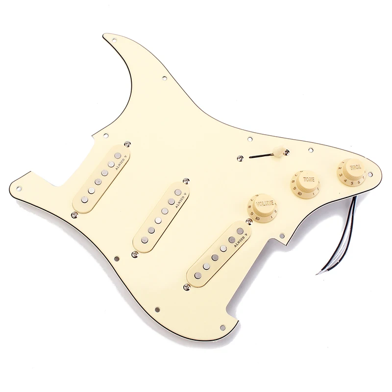 3-ply PVC Pickguard with 3 ALNICO V Single Coil Pickups 5-Way Switch for Electric Guitar Accessories Electric Guitar
3-ply PVC Pickguard with 3 ALNICO V Single Coil Pickups 5-Way Switch for Electric Guitar Accessories Electric Guitar