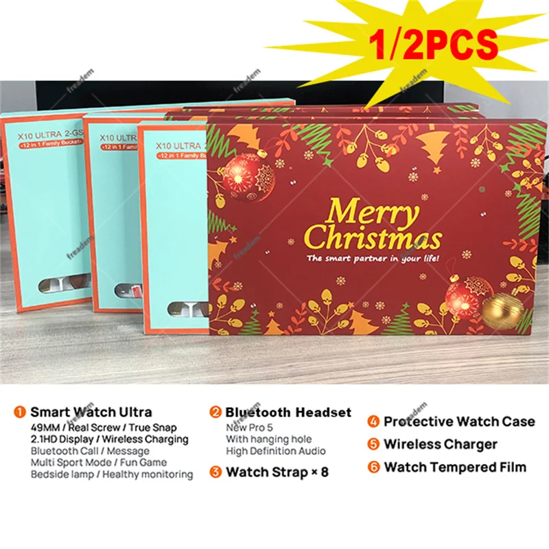 Christmas Gift Suit for Men Women Smart Watch Headset X10 Ultra-GS Bluetooth Call Messages Reminder Sports Smart Watch 2023
Christmas Gift Suit for Men Women Smart Watch Headset X10 Ultra-GS Bluetooth Call Messages Reminder Sports Smart Watch 2023