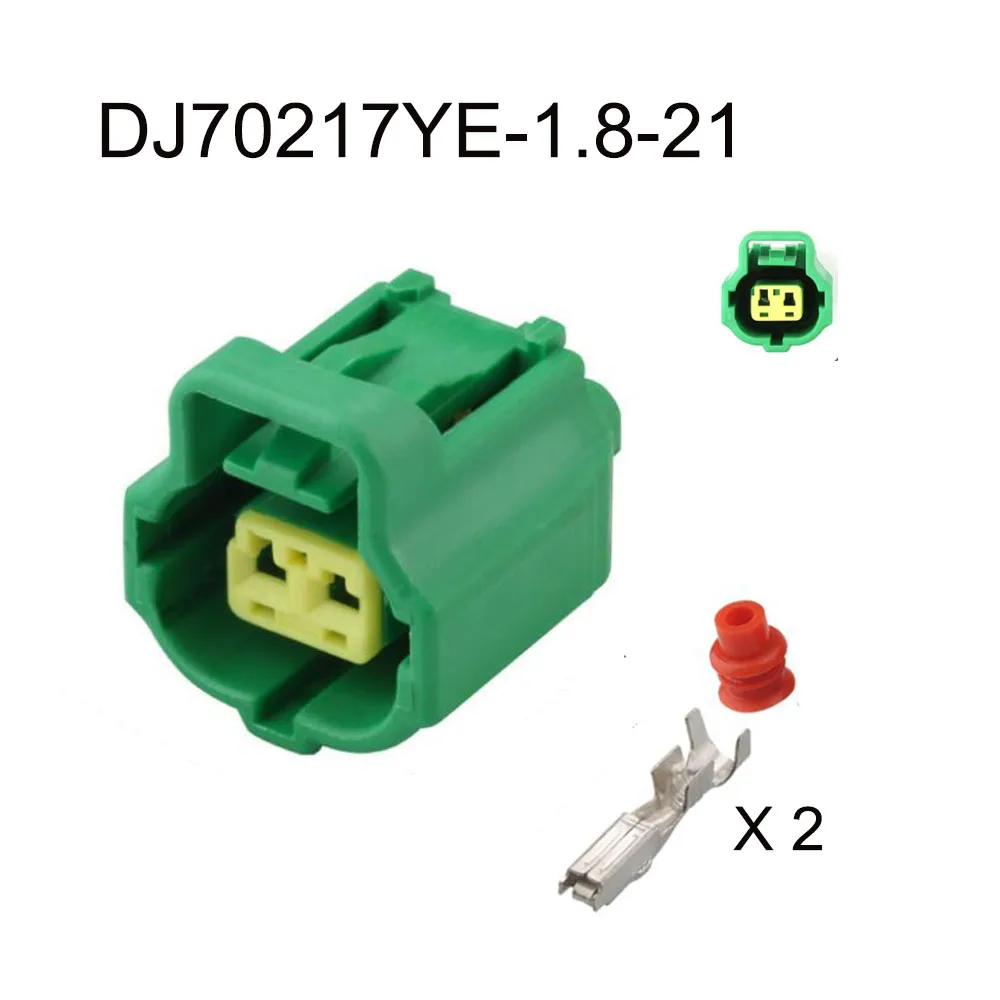

100SET DJ70217YE-1.8-21 auto Waterproof cable connector 2 pin automotive Plug famale male socket Includes terminal seal