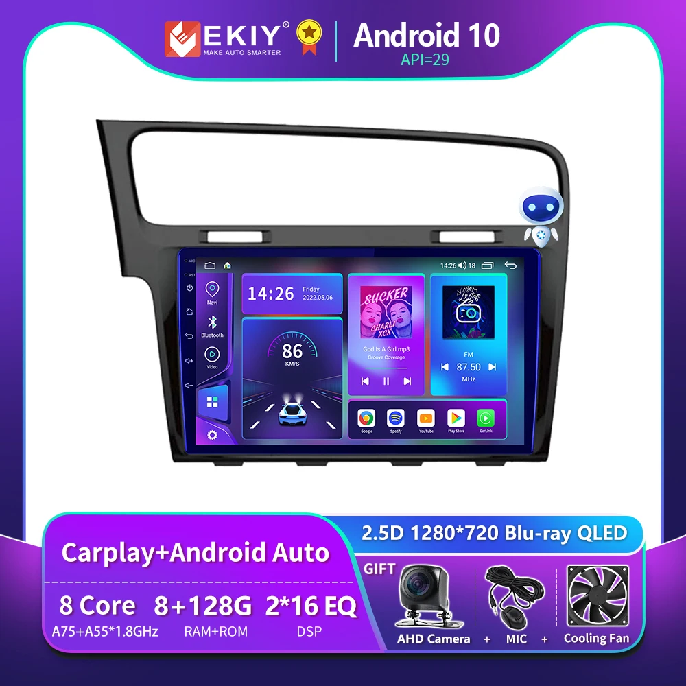 EKIY T900 1280*720 QLED Android Car Multimedia Player For Volkswagen Golf 7 2012 - 2020 Car Radio Navigation GPS 4G WIFI CarPlay
EKIY T900 1280*720 QLED Android Car Multimedia Player For Volkswagen Golf 7 2012 - 2020 Car Radio Navigation GPS 4G WIFI CarPlay