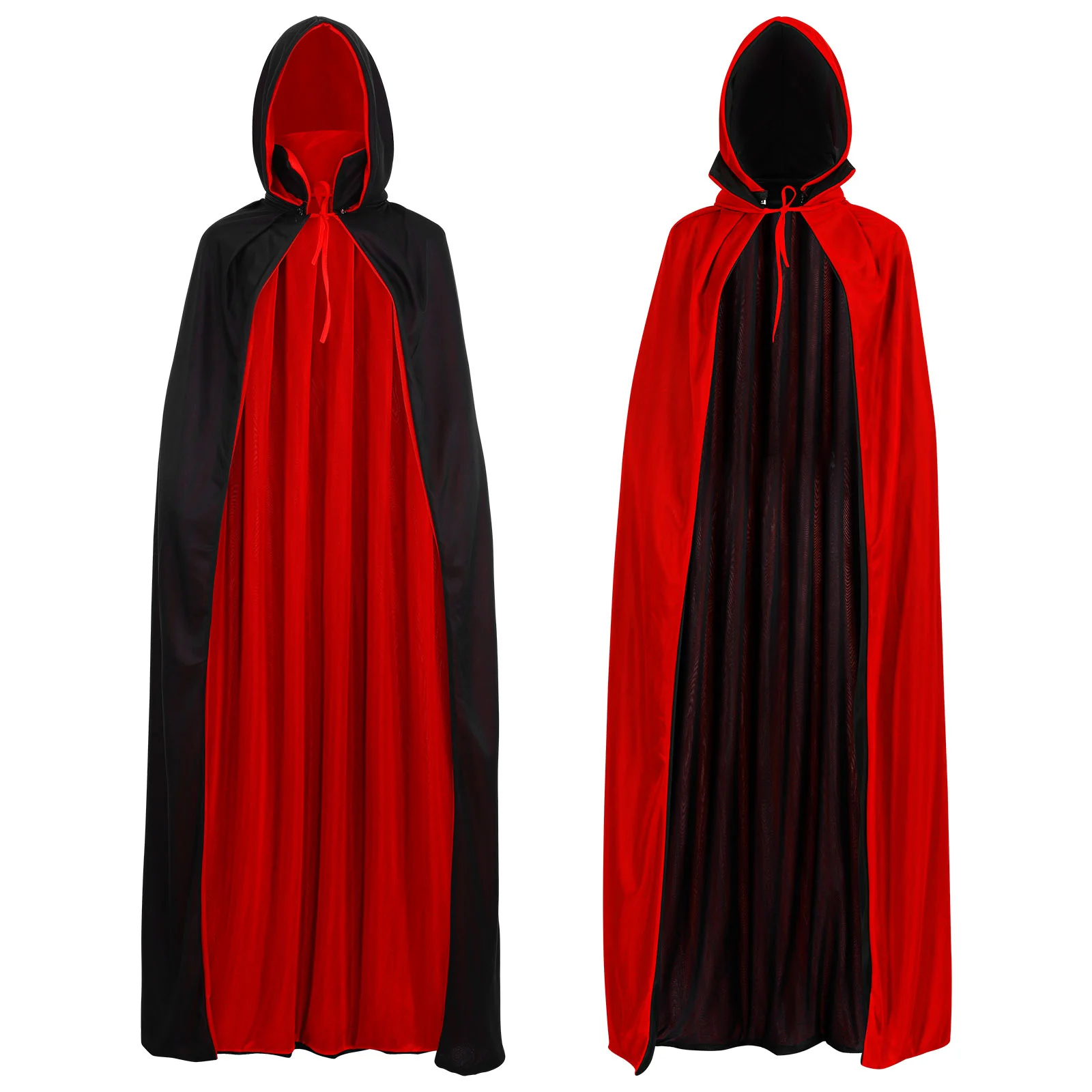 

NOLITOY Halloween Vampire Cloak Costume Party Cape Hooded Cloak Masquerade Cosplay Witch Cloak Reversible Cape