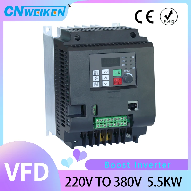 

Преобразователь частоты 220 В, 1-фазный вход на 220 В/380 В, 3-фазный выход кВт, частотно-регулируемый привод, инвертор для водяного насоса