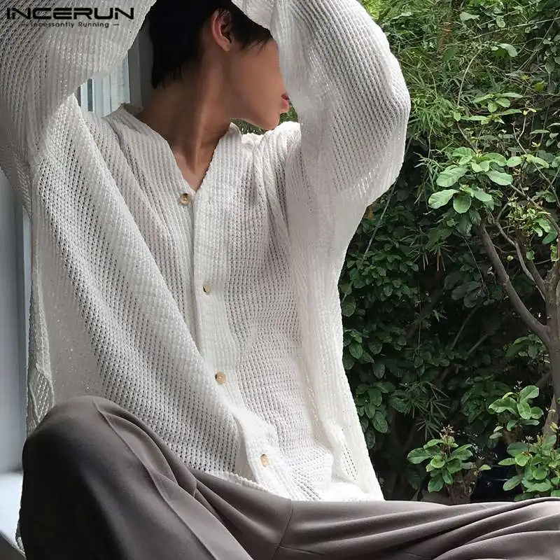 Men Shirt Mesh Transparent V Neck Long Sleeve Button Streetwear Fashion Men Clothing Loose 2023 Casual Camisas S-5XL INCERUN
Men Shirt Mesh Transparent V Neck Long Sleeve Button Streetwear Fashion Men Clothing Loose 2023 Casual Camisas S-5XL INCERUN