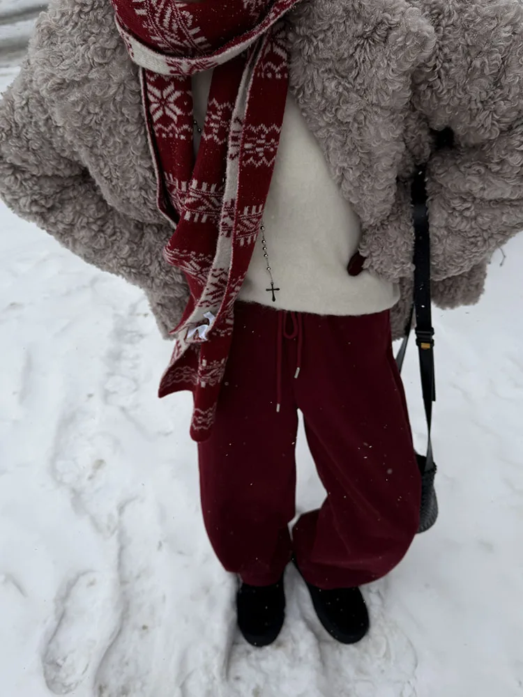 بنطلون رياضي نسائي من ستريمجيرل بلون أزرق ربيعي، واسع الساق وفضفاض مع حبل ربط، بنطلون قطني أحمر فضفاض للنساء بخصر عالٍ بنطلون رياضي نسائي من ستريمجيرل بلون أزرق ربيعي، واسع الساق وفضفاض مع حبل ربط، بنطلون قطني أحمر فضفاض للنساء بخصر عالٍ