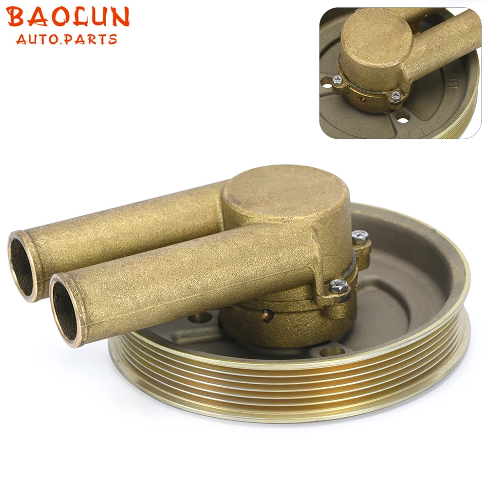 

BAOLUN 3812693 Raw Sea Impeller Water Pump with Serpentine Pulley Replace 3862482 3857202 21214599 For Volvo Penta 3.0 4.3 5.0