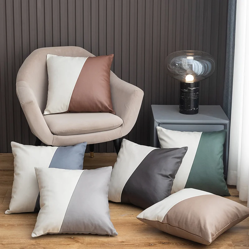 Cloth High-tech Cushion Cover 45x45cm Fashion Design Patchwork Leather-like Pillow Cover Decorative Pillowcase Pattern New
Cloth High-tech Cushion Cover 45x45cm Fashion Design Patchwork Leather-like Pillow Cover Decorative Pillowcase Pattern New