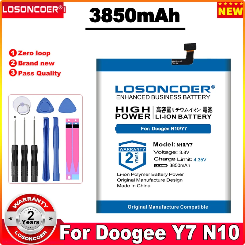 3850mAh BAT18763360 Battery For Doogee Y7 N10 Smart Phone Batteries +Free tools
3850mAh BAT18763360 Battery For Doogee Y7 N10 Smart Phone Batteries +Free tools