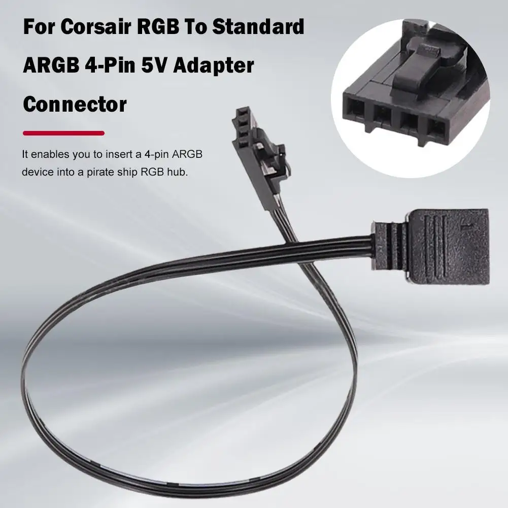 

Adapter Cable For Corsair RGB To Standard ARGB 4-Pin 5V Adapter Connector Pirate Ship Controller Adapter Line QL LL120 ICUE