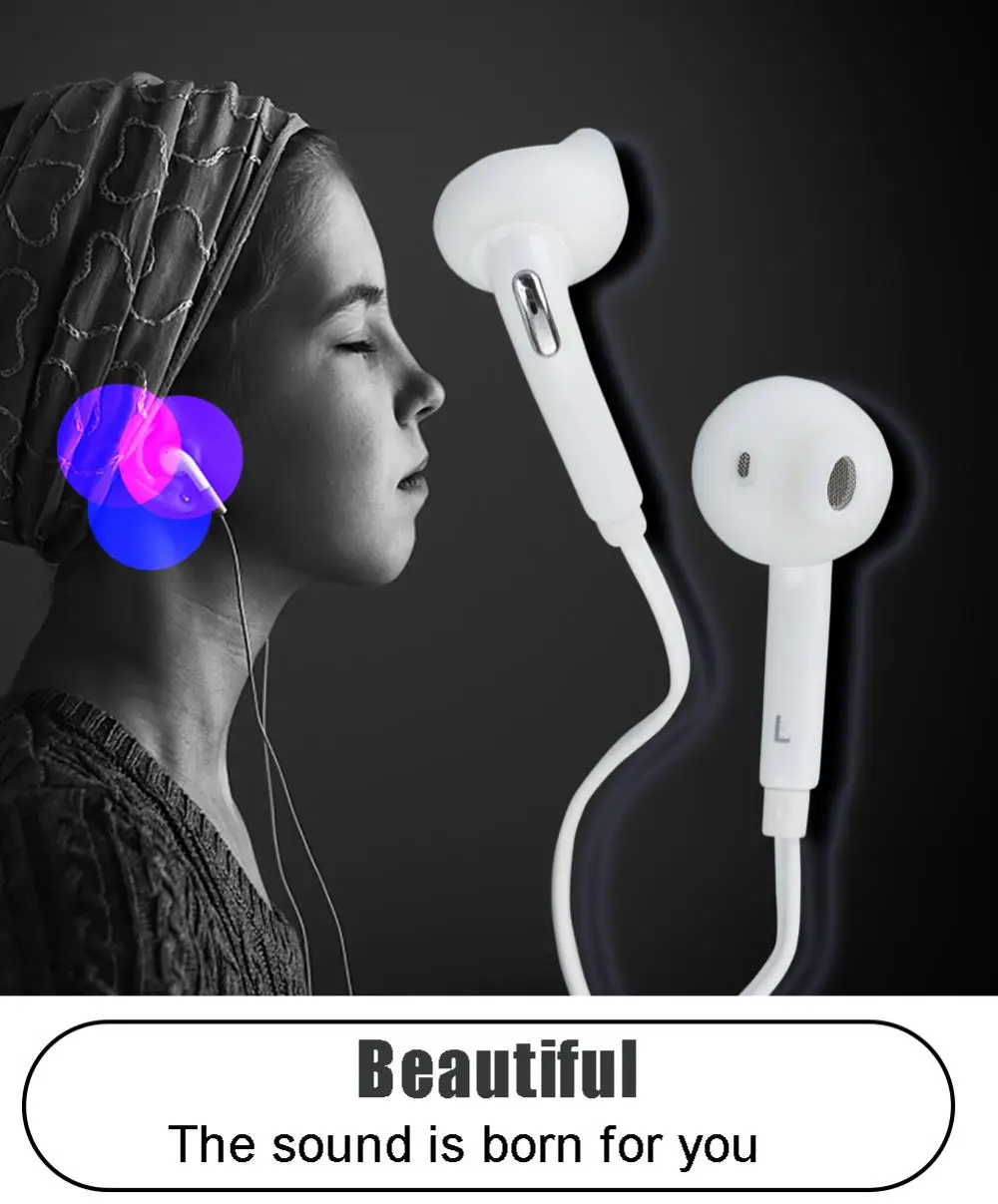 

Original Samsung Galaxy S6 Earphones With Built-in Microphone 3.5mm In-Ear Wired With Speaker Headsets for Samung Huawei Xiaomi