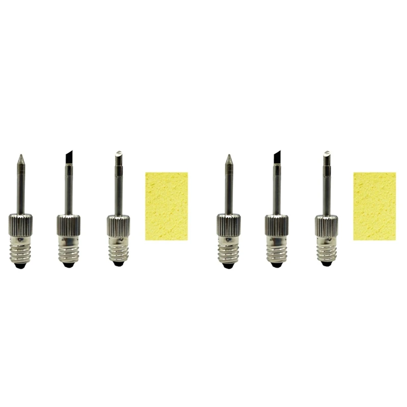 

6Pcs Brass Soldering Tips USB Soldering Iron Head Welding Soldering Tips For E10 Interface Soldering Stations