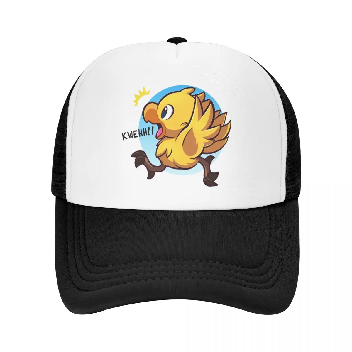 

Chocobo Yellow Bird Adventure Trucker Hat Adult Final Fantasy Science Game Adjustable Baseball Cap Sun Protection Snapback Caps