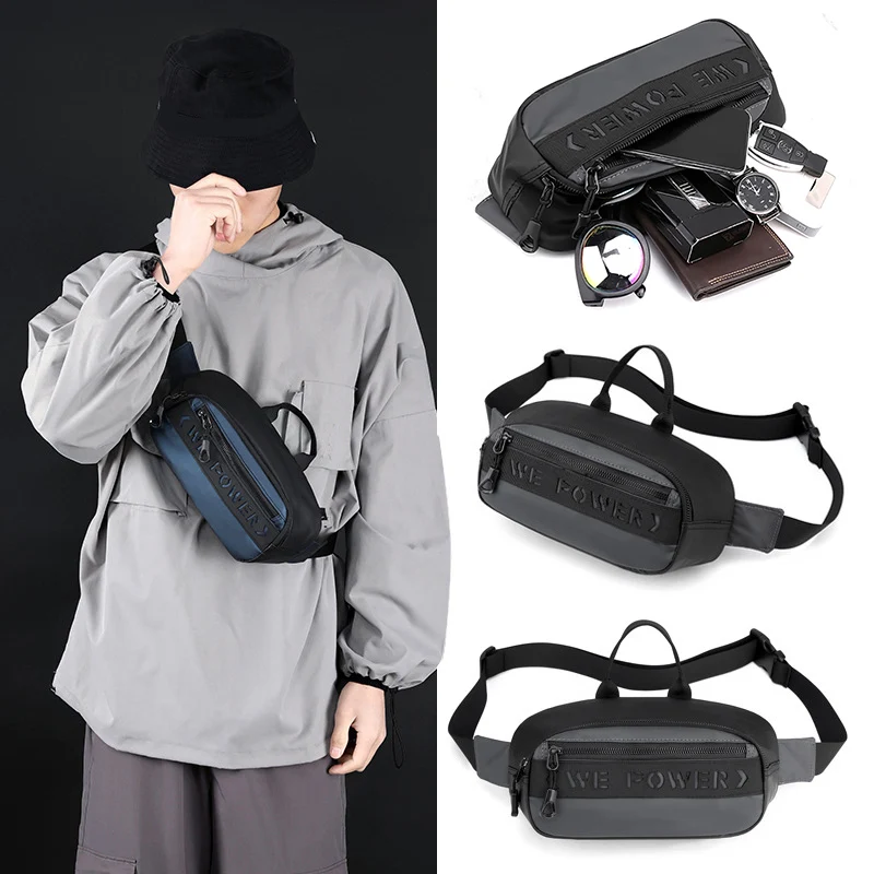 Fashion Nylon Fabric Chest Bag For Male Classic Solid Color Crossbody Bags Multifunction Waterproof Single Shoulder Bag
Fashion Nylon Fabric Chest Bag For Male Classic Solid Color Crossbody Bags Multifunction Waterproof Single Shoulder Bag