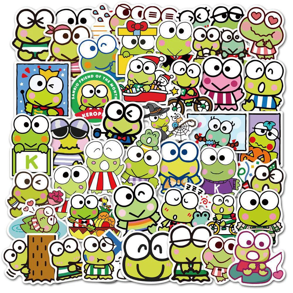 10/30/50pcs Cute KEROKERO KEROPPI Cartoon Stickers Kawaii Sanrio Anime Decals DIY Phone Diary Guitar Laptop Sticker for Kids Toy
10/30/50pcs Cute KEROKERO KEROPPI Cartoon Stickers Kawaii Sanrio Anime Decals DIY Phone Diary Guitar Laptop Sticker for Kids Toy