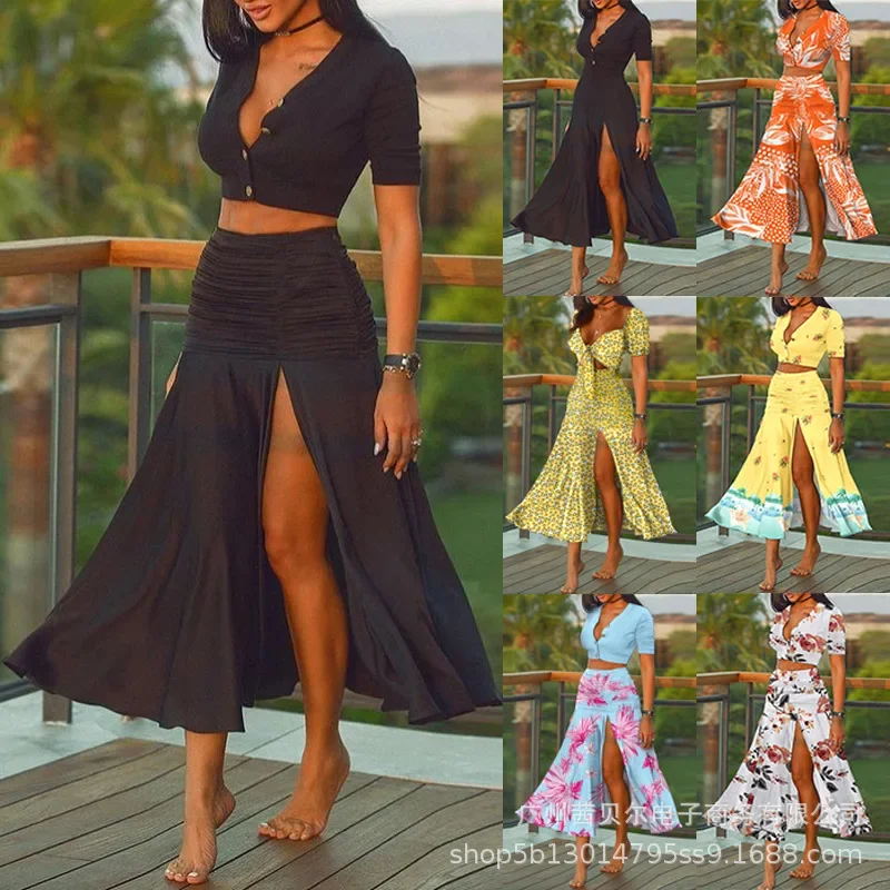 Womens Dress Sets 2023 New Short Cardigan Top Suit with High Slit and Pleated Overskirt
Womens Dress Sets 2023 New Short Cardigan Top Suit with High Slit and Pleated Overskirt