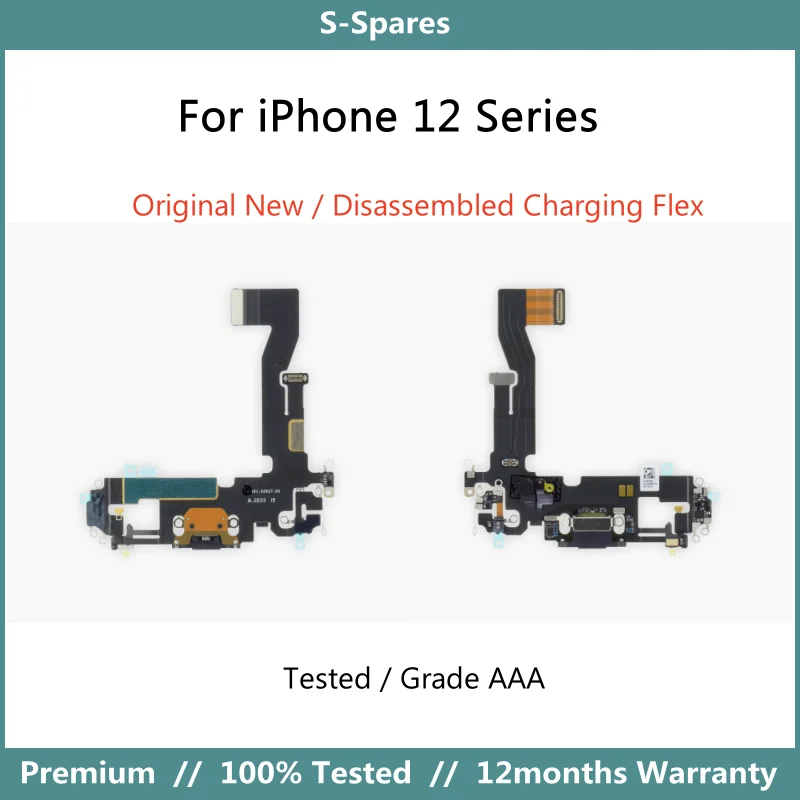 

Original New or Tear Down Dock Charging Port Connector Flex Cable For iPhone 12mini 12 Pro Max Replacement Tested Non Restart