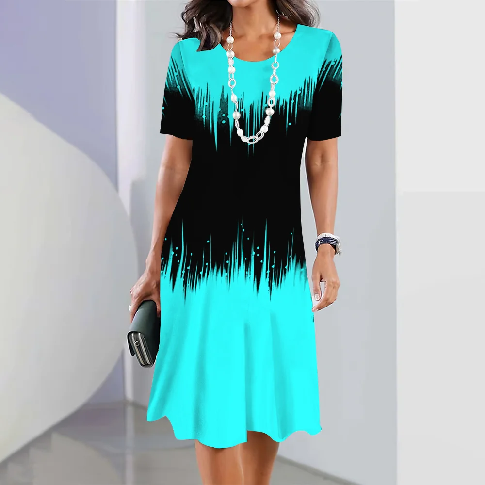 Fashion Dress Women Gradient 3D Print Pullover 5xl Harajuku Long O Neck Tops Short Sleeve Sexy Dress, Female Summer Dresses 11 Mallzona S860681f31f84432ab74797665bc984a9O Fashion Dress Women Gradient 3D Print Pullover 5xl Harajuku Long O Neck Tops Short Sleeve Sexy Dress, Female Summer Dresses Mallzona