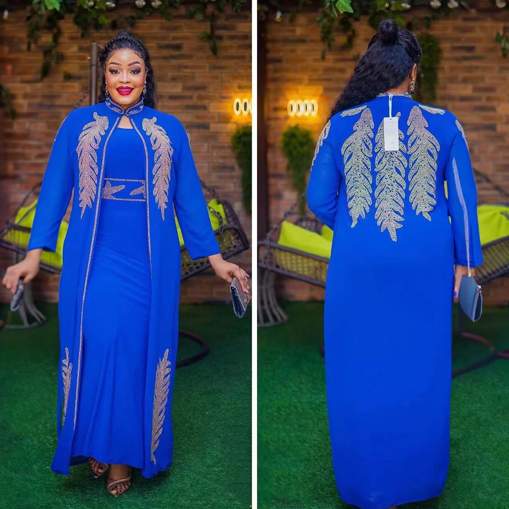 Plus Size African Party Dresses for Elegant Diamond Women Boubou Ankara Dashiki 2Pcs Set Outfit Dubai Kaftan Abaya Evening Robe
Plus Size African Party Dresses for Elegant Diamond Women Boubou Ankara Dashiki 2Pcs Set Outfit Dubai Kaftan Abaya Evening Robe