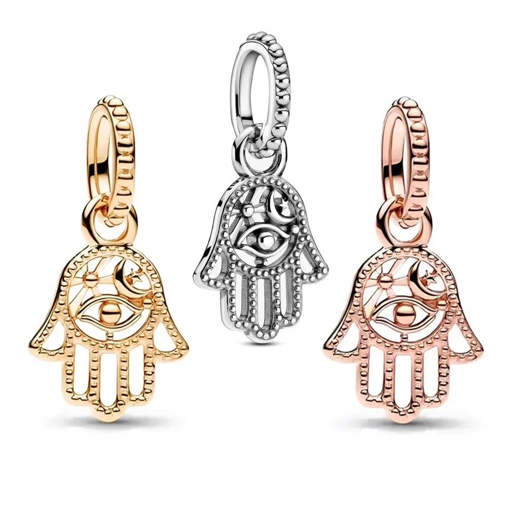 Eye, Rays and Crescent Moon Protective Hamsa Hand Dangle Charm Beads Fit Pandora Bracelet DIY Women Guardian Force Jewelry Gift
Eye, Rays and Crescent Moon Protective Hamsa Hand Dangle Charm Beads Fit Pandora Bracelet DIY Women Guardian Force Jewelry Gift