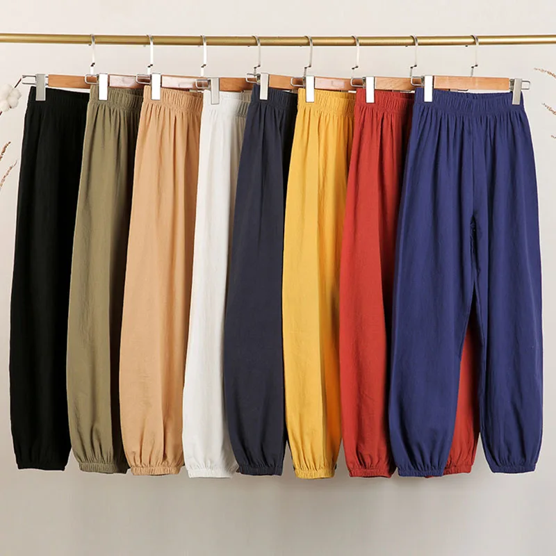 Women Casual Loose Cozy Harem Pants for 2026 New Summer Elastic Waist Beach Linen Pants Solid Color All-match Lantern Trousers 47 S860ea0138ad846e085635a2ad7ff8a03X