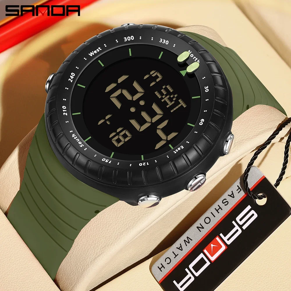 

SANDA 2024 new electronic watch multi-functional fashion trend 6184 male and female students 50M Waterproof LED Digital Watch